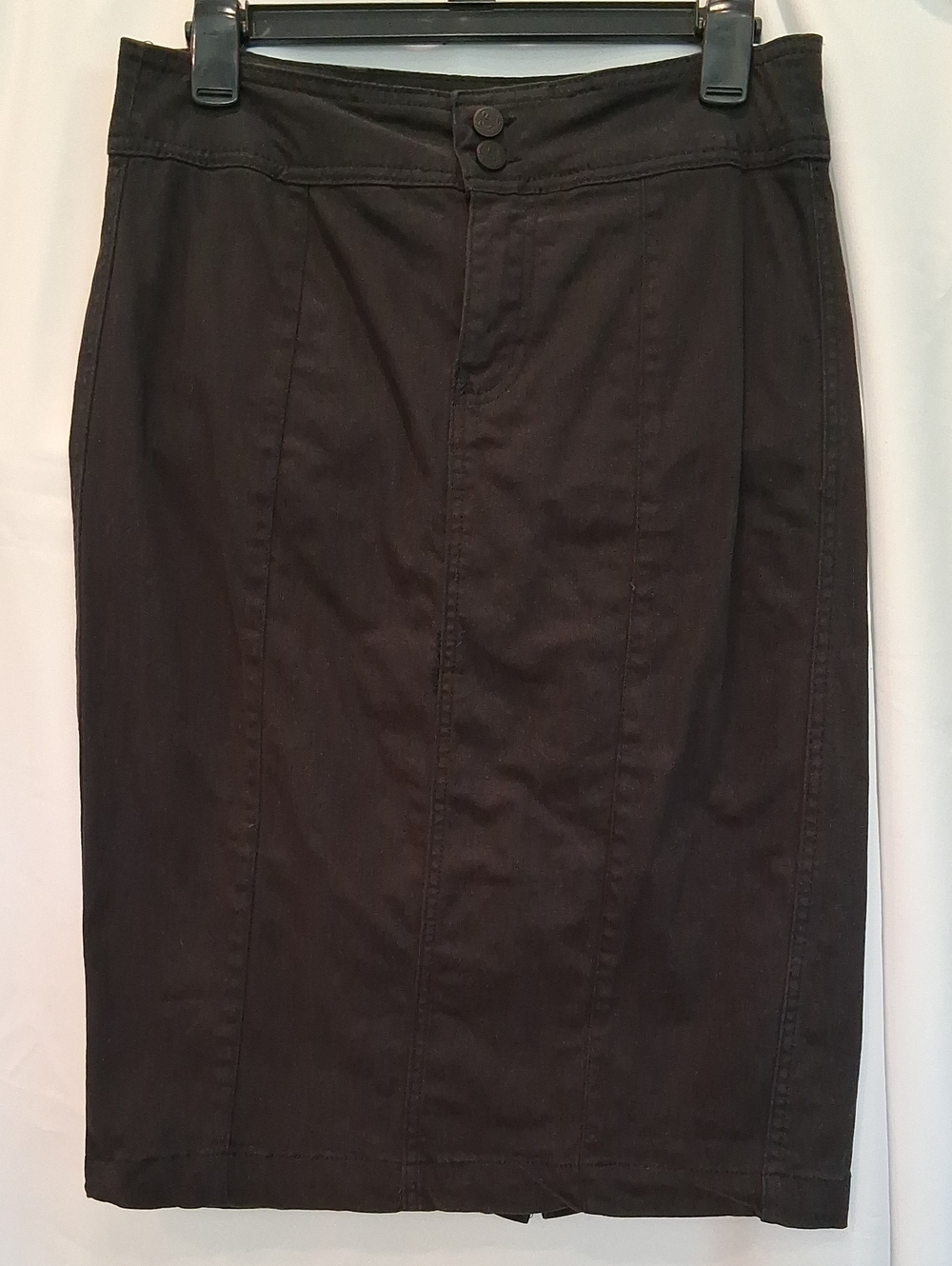 one 5 one Black Pencil Skirt with Front Seams